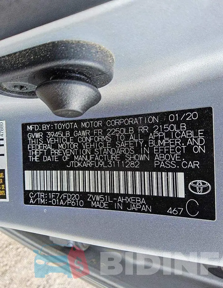 JTDKARFU9L3111282 Photo# 12