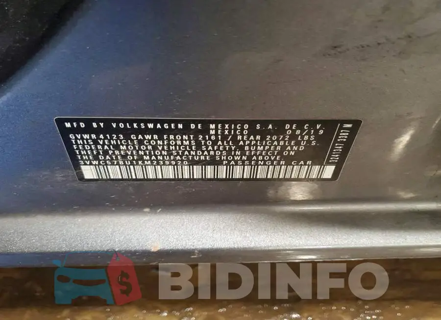 3VWC57BU1KM239920 Photo# 13