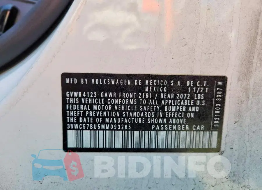 3VWC57BU5MM093265 Photo# 12