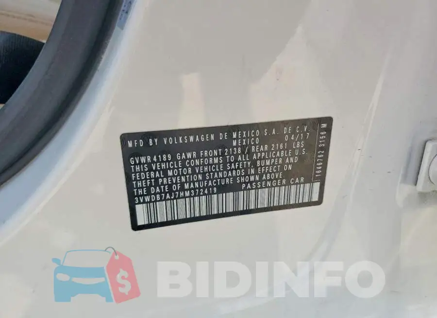 3VWDB7AJ7HM372419 Photo# 12