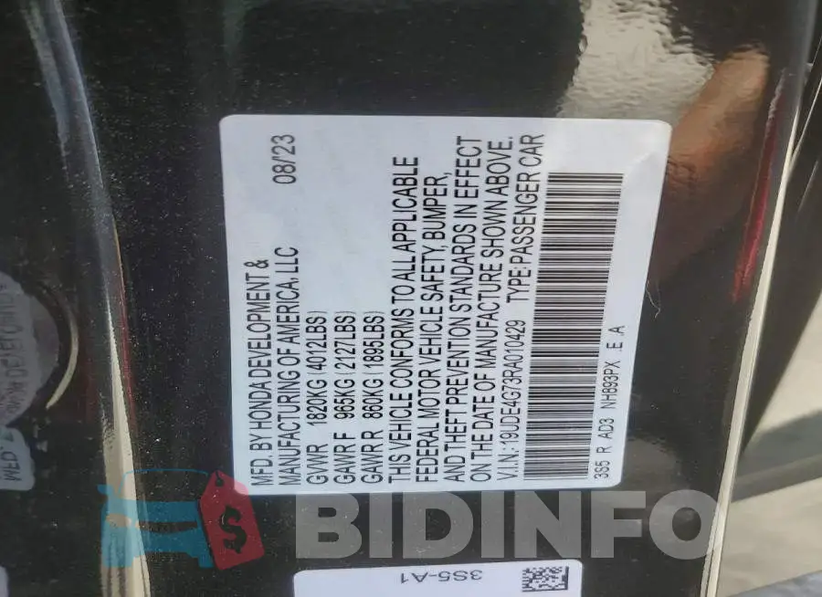 19UDE4G73RA010429 Photo# 13