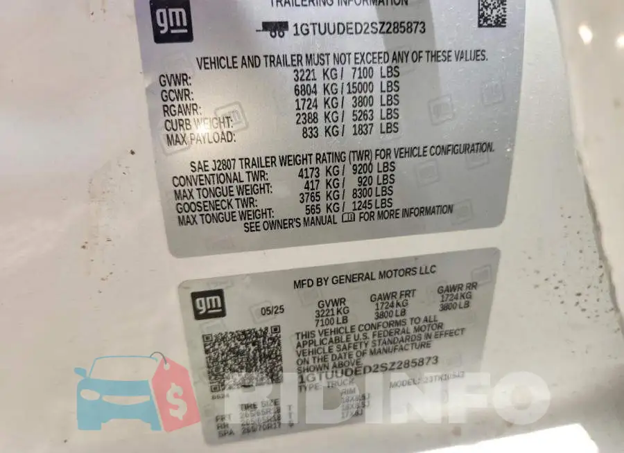 1GTUUDED2SZ285873 Photo# 12