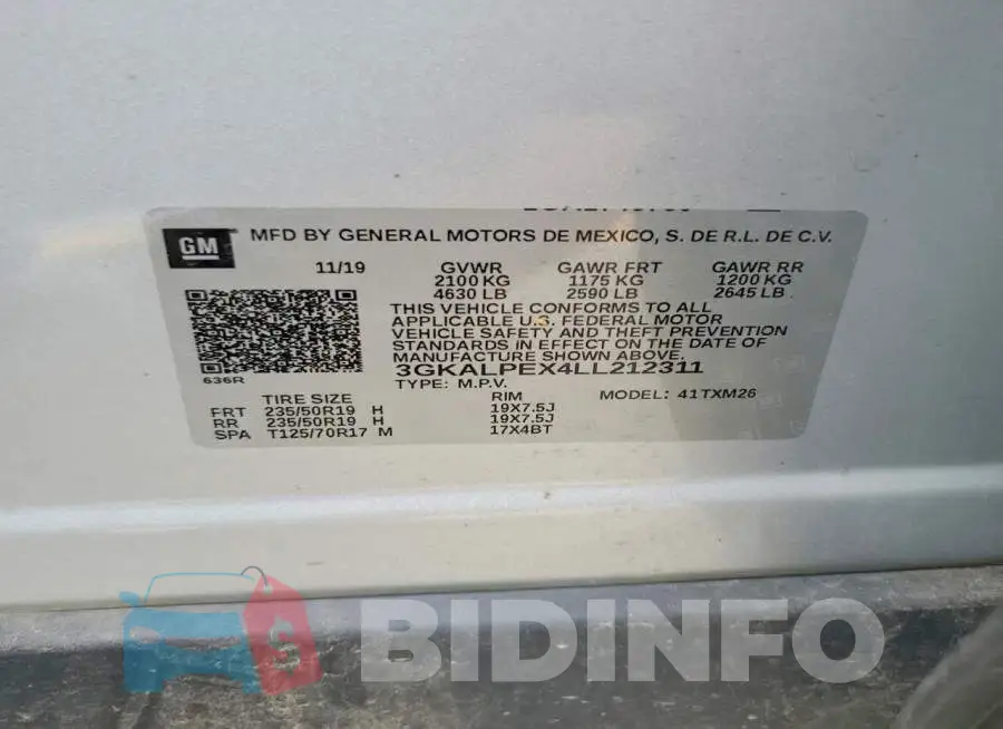 3GKALPEX4LL212311 Photo# 13