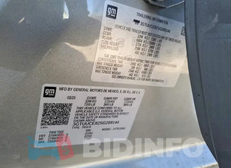 3GTUUCE82SG289144 Photo# 12
