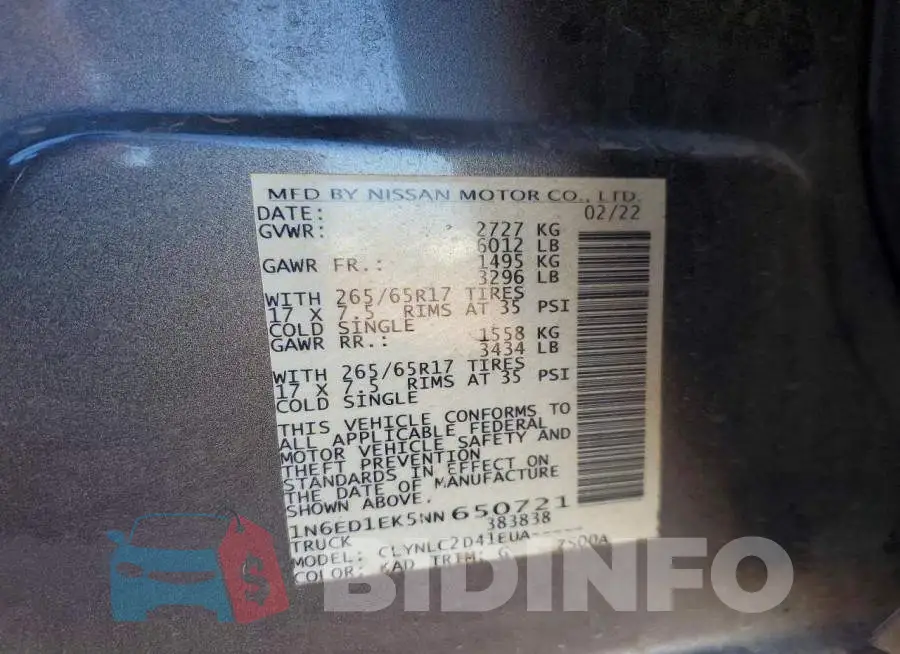 1N6ED1EK5NN650721 Photo# 12