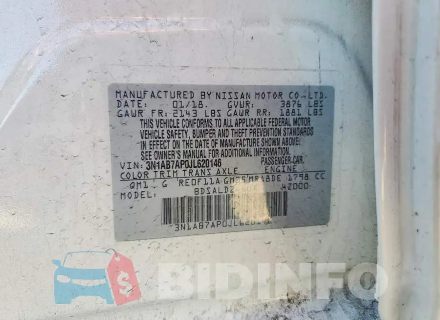 3N1AB7AP0JL620146 Photo# 12