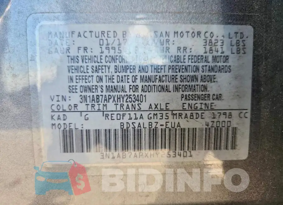 3N1AB7APXHY253401 Photo# 12
