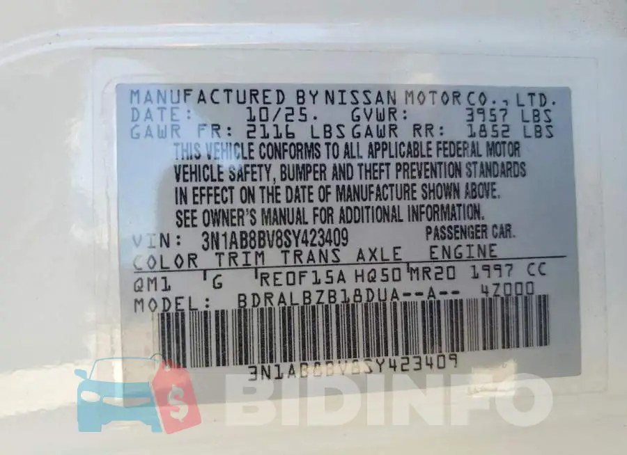 3N1AB8BV8SY423409 Photo# 12