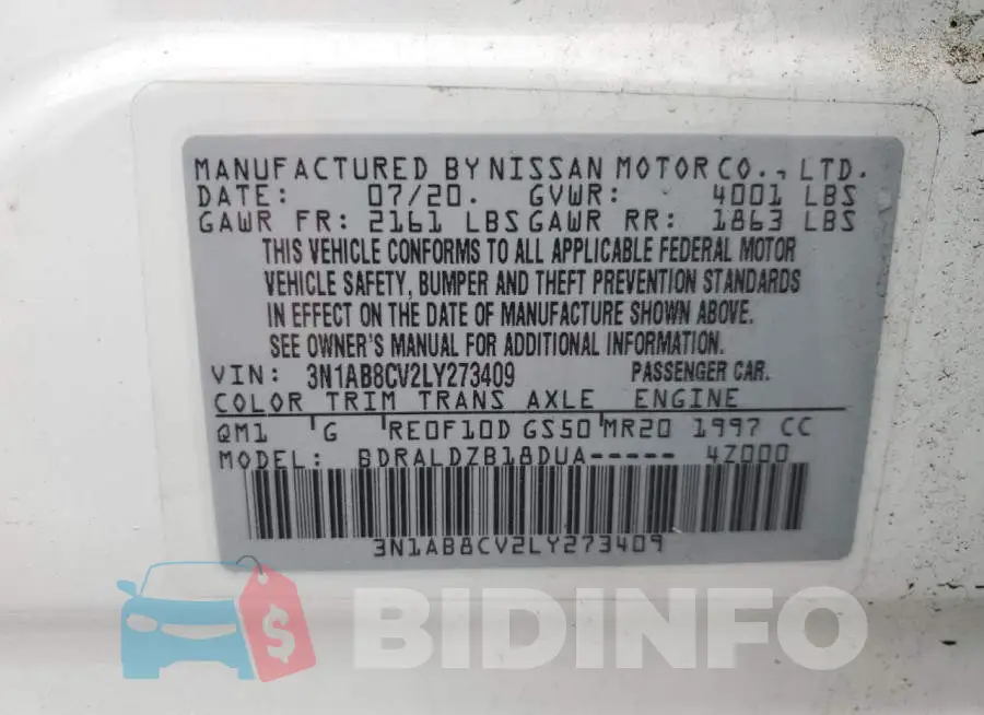 3N1AB8CV2LY273409 Photo# 12