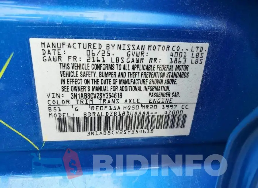3N1AB8CV2SY354618 Photo# 12