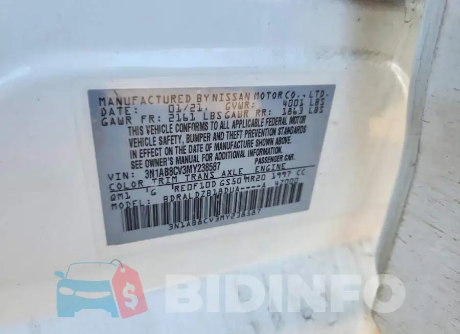 3N1AB8CV3MY238587 Photo# 13