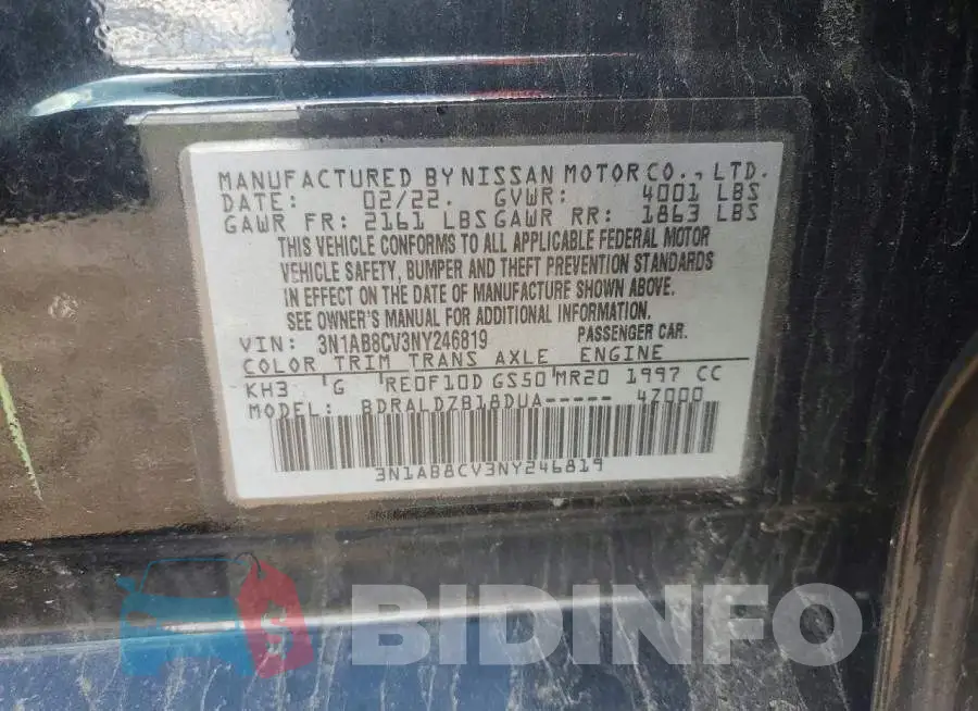3N1AB8CV3NY246819 Photo# 12