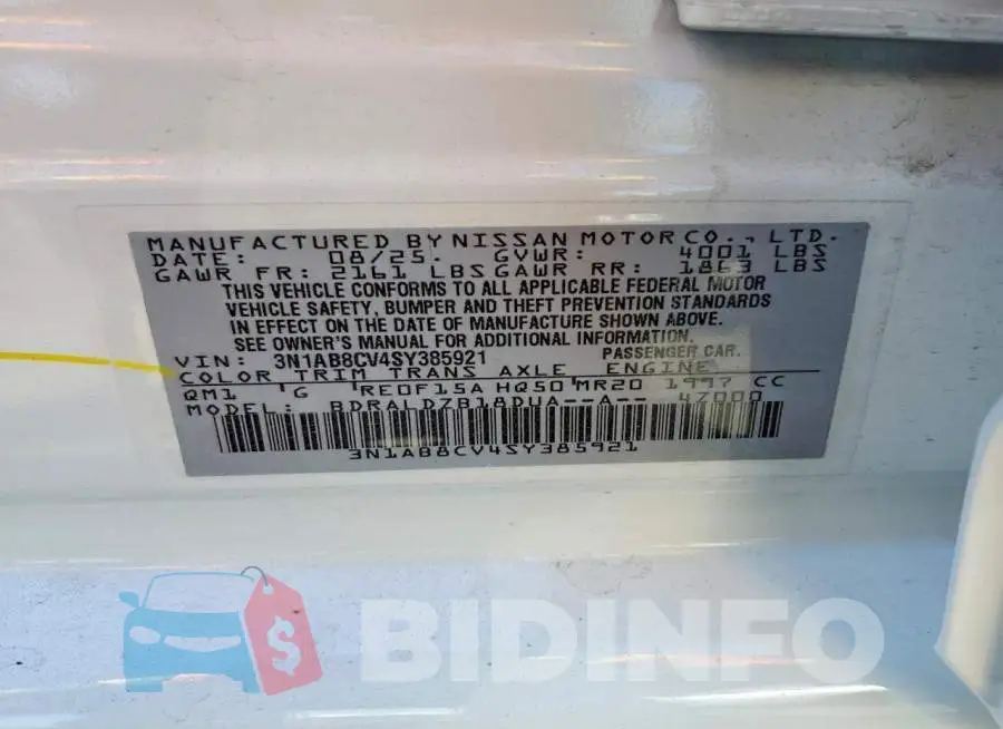 3N1AB8CV4SY385921 Photo# 12