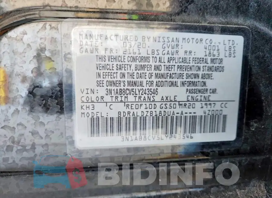 3N1AB8CV5LY243546 Photo# 12
