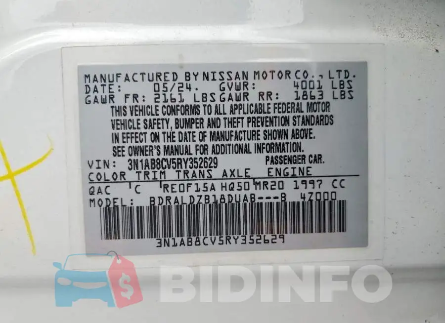 3N1AB8CV5RY352629 Photo# 13