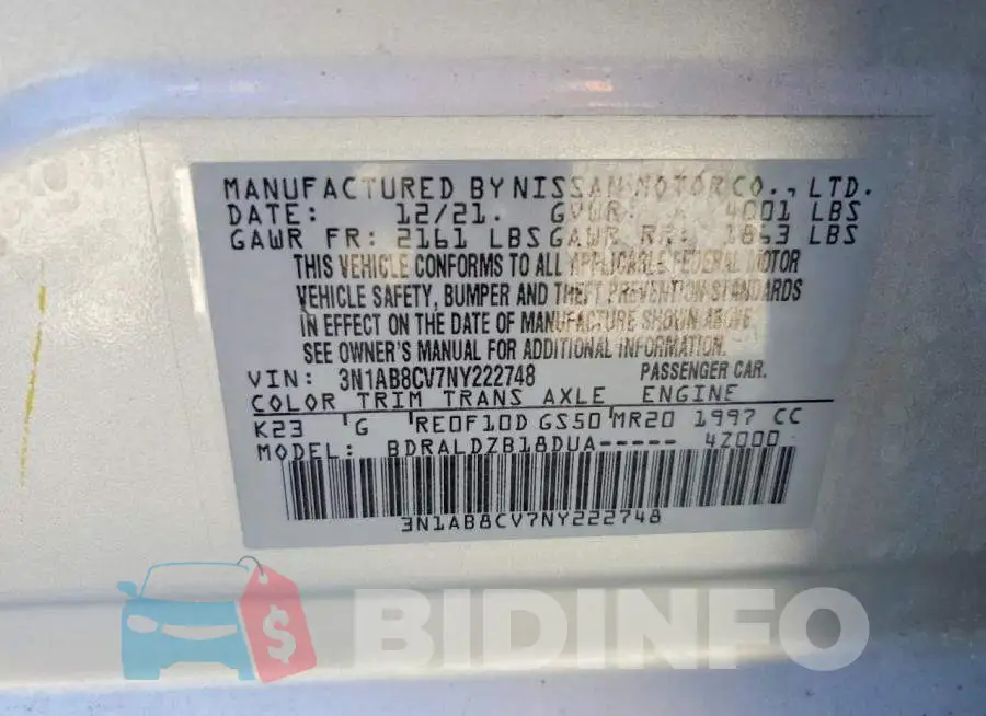 3N1AB8CV7NY222748 Photo# 12