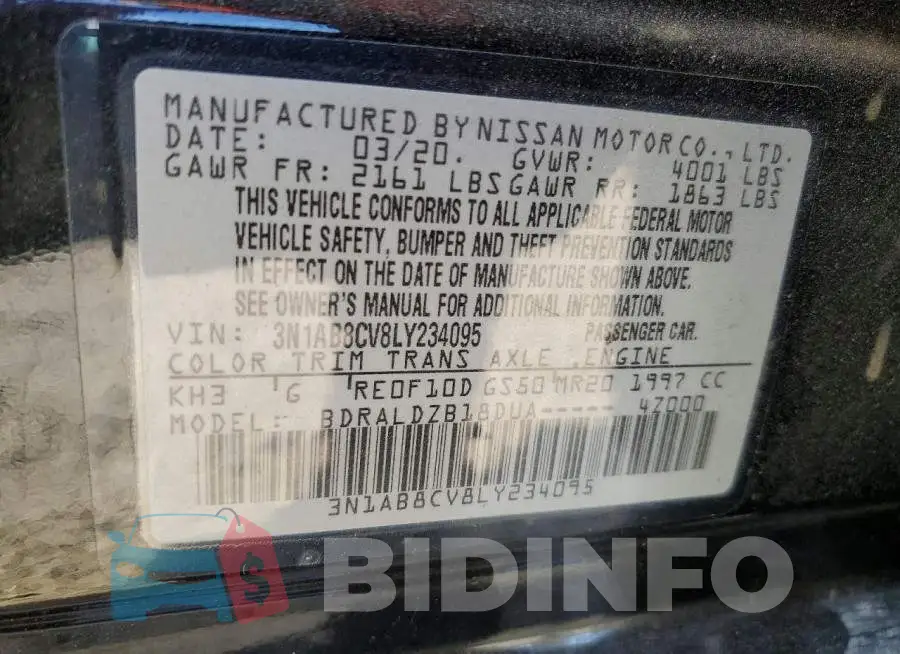 3N1AB8CV8LY234095 Photo# 12