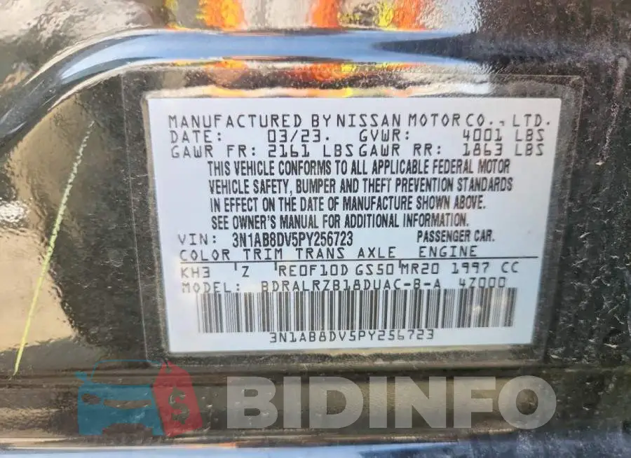 3N1AB8DV5PY256723 Photo# 12
