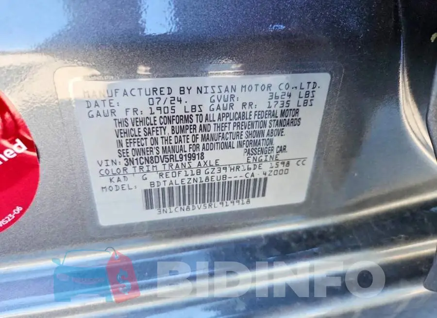3N1CN8DV5RL919918 Photo# 13