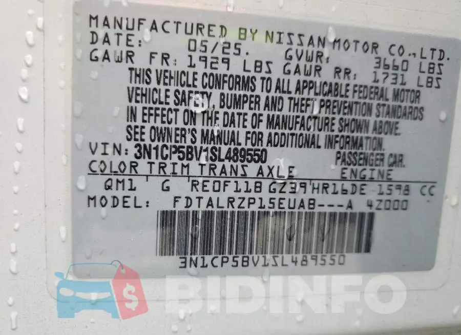 3N1CP5BV1SL489550 Photo# 13