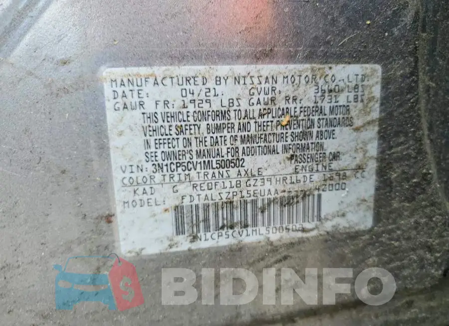 3N1CP5CV1ML500502 Photo# 13
