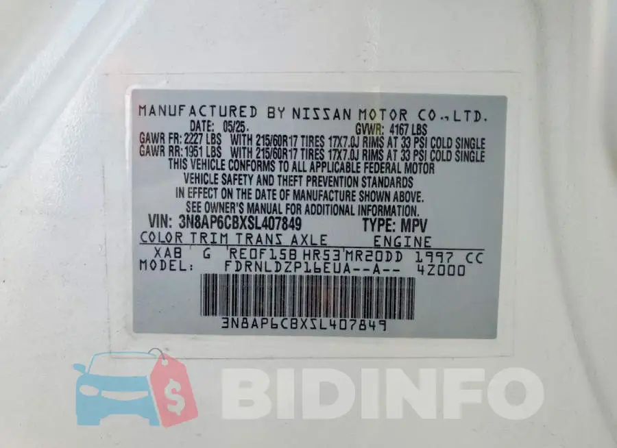 3N8AP6CBXSL407849 Photo# 13