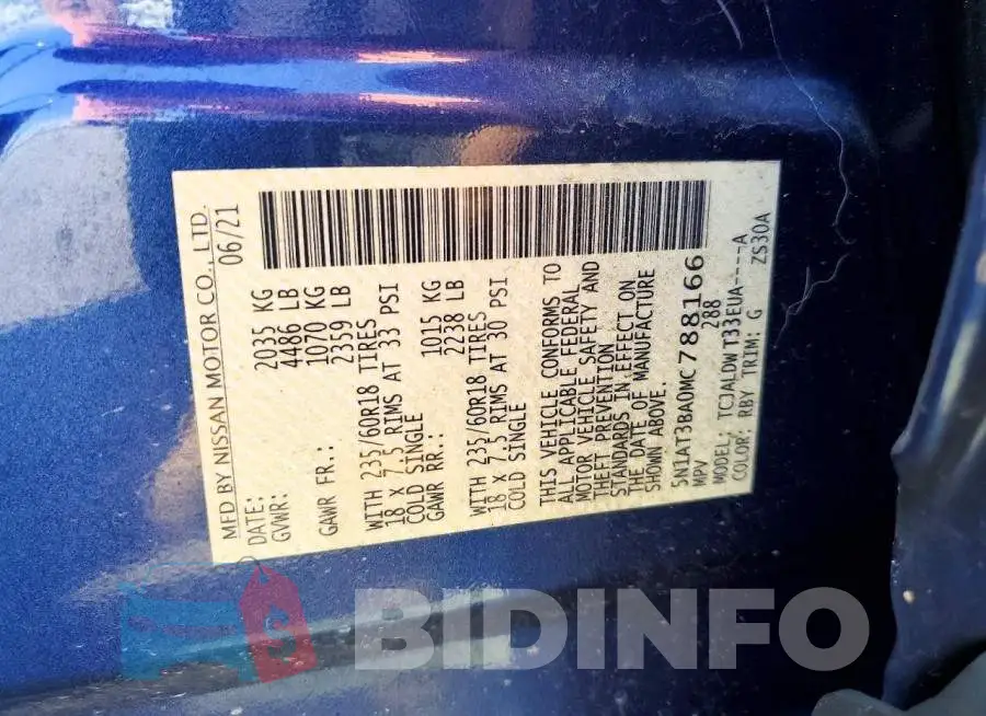 5N1AT3BA0MC788166 Photo# 13