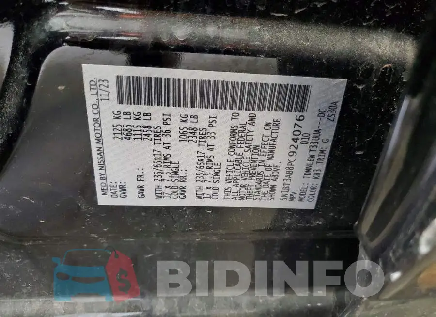 5N1BT3AB8PC924076 Photo# 14