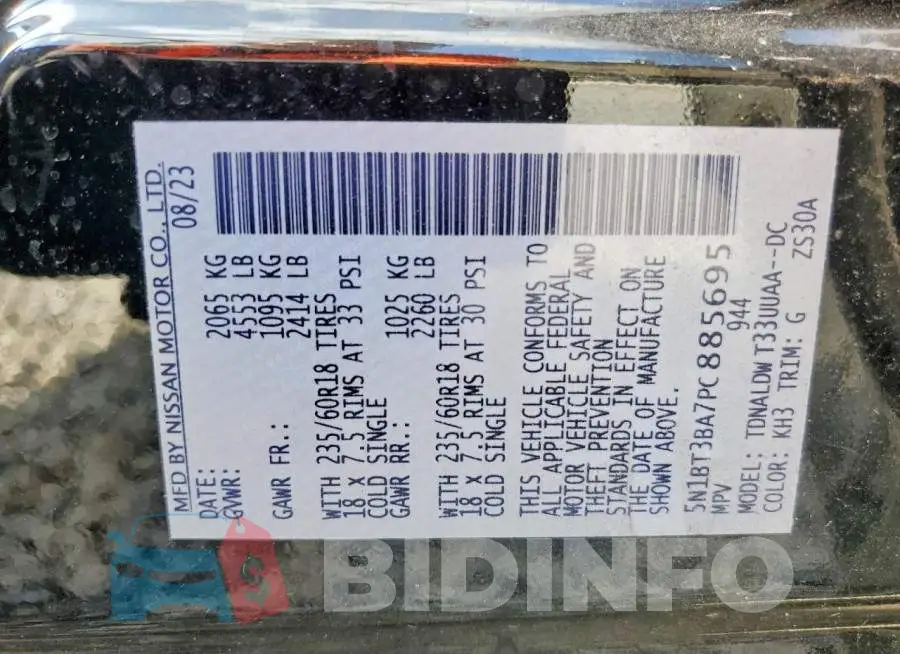 5N1BT3BA7PC885695 Photo# 12