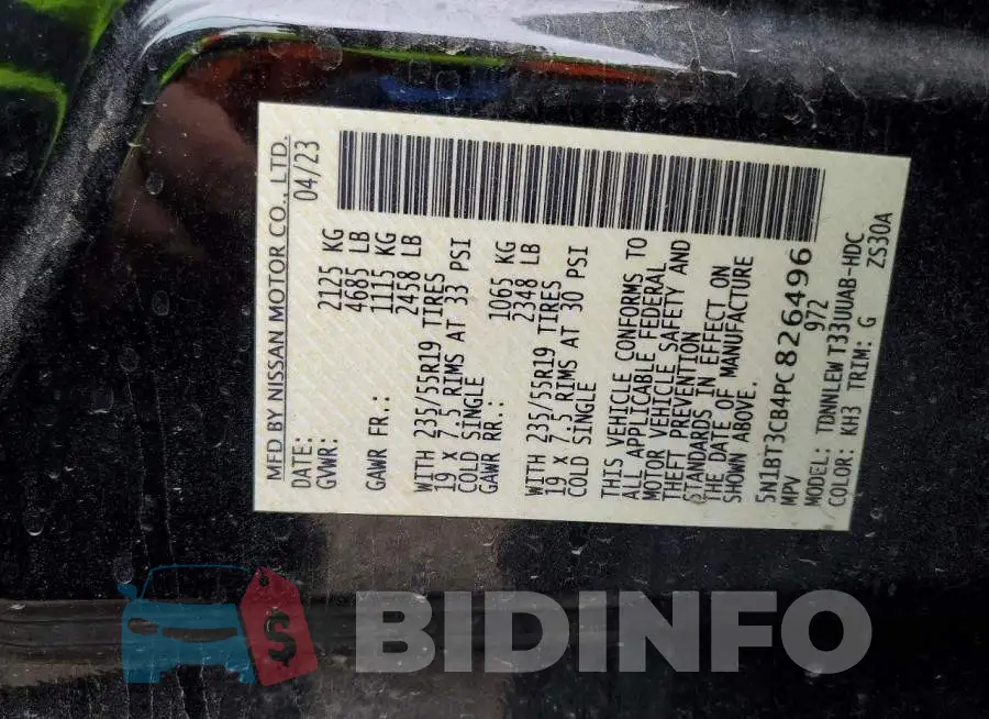 5N1BT3CB4PC826496 Photo# 13