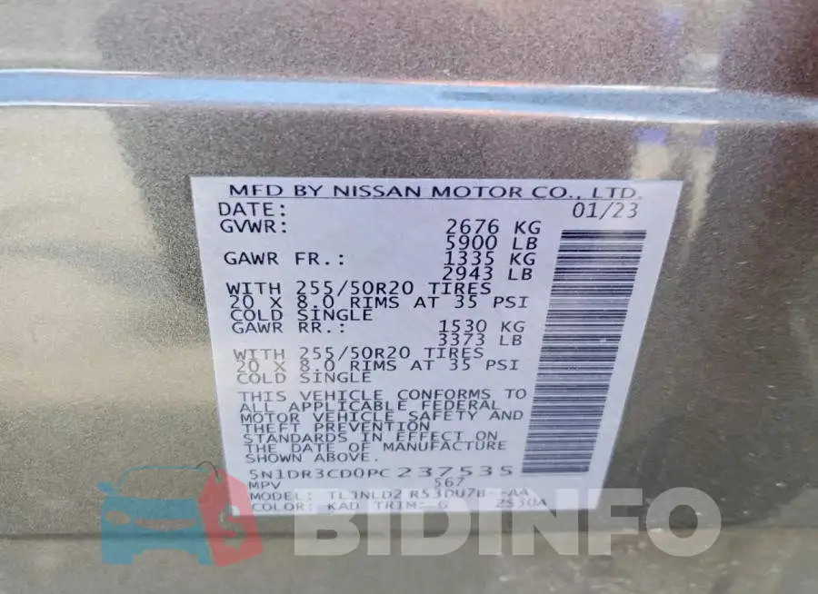 5N1DR3CD0PC237535 Photo# 14