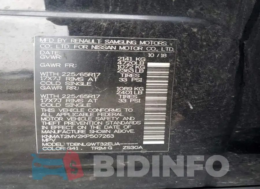 KNMAT2MV2KP507263 Photo# 13