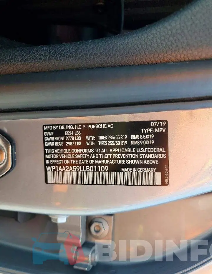 WP1AA2A59LLB01109 Photo# 14