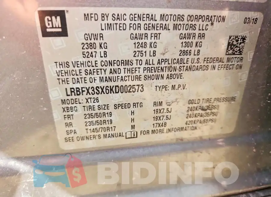 LRBFX3SX6KD002573 Photo# 13