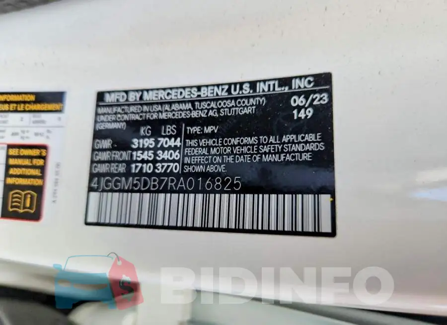 4JGGM5DB7RA016825 Photo# 13
