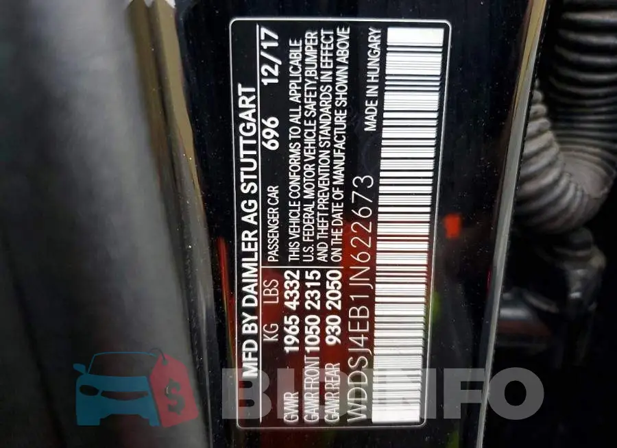WDDSJ4EB1JN622673 Photo# 13