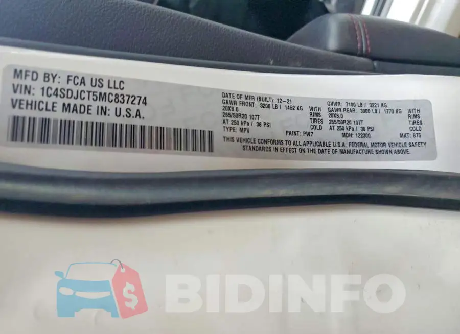 1C4SDJCT5MC837274 Photo# 13
