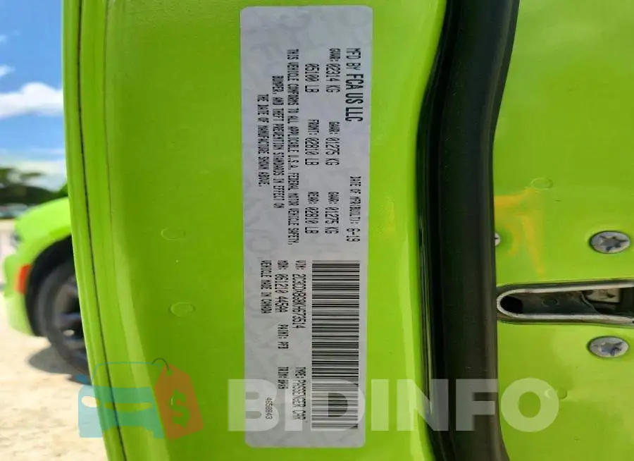 2C3CDXBG8KH673514 Photo# 13