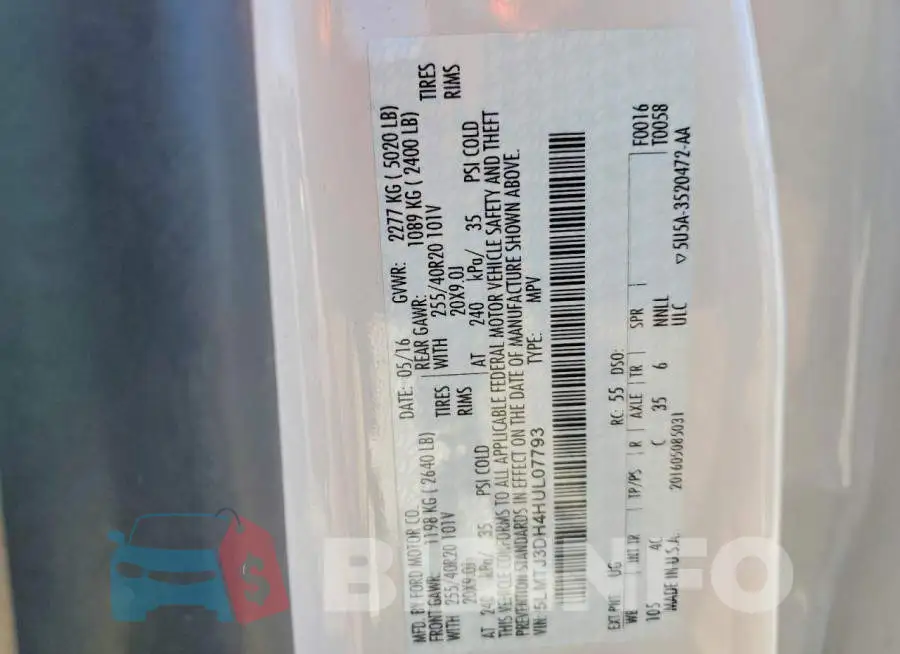 5LMTJ3DH4HUL07793 Photo# 14