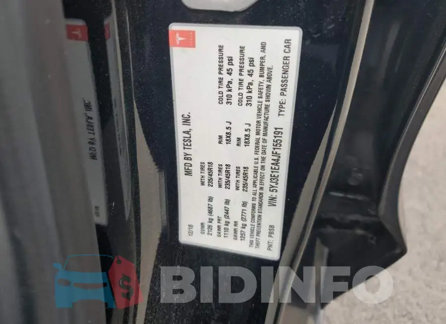 5YJ3E1EA4JF155191 Photo# 13