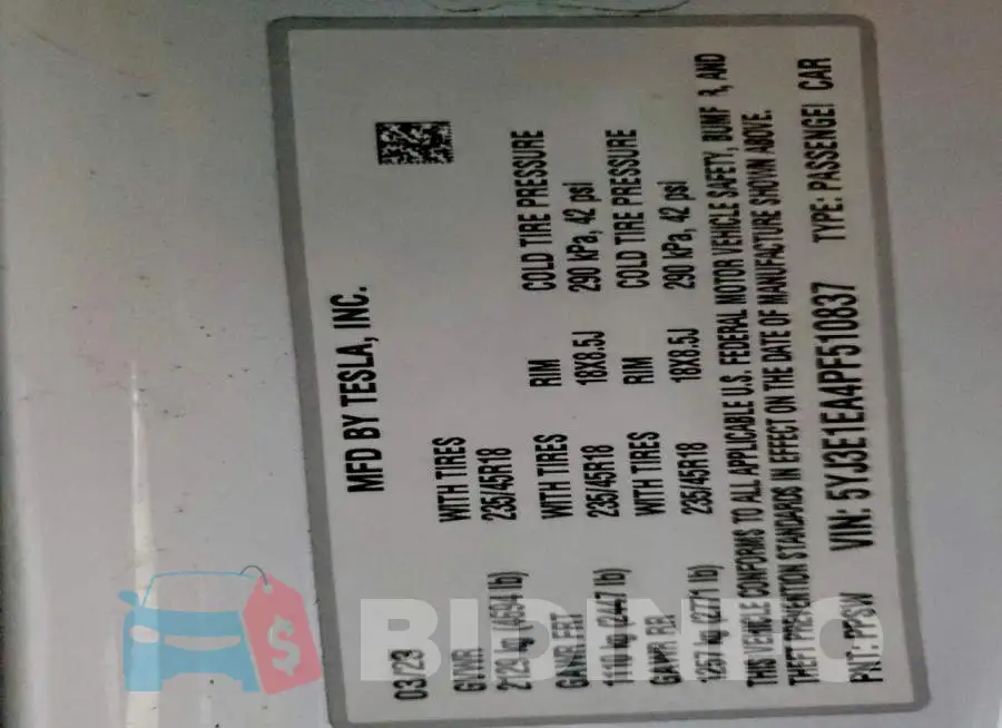 5YJ3E1EA4PF510837 Photo# 12