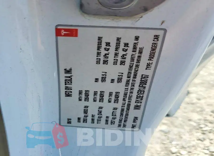 5YJ3E1EB1JF088767 Photo# 12