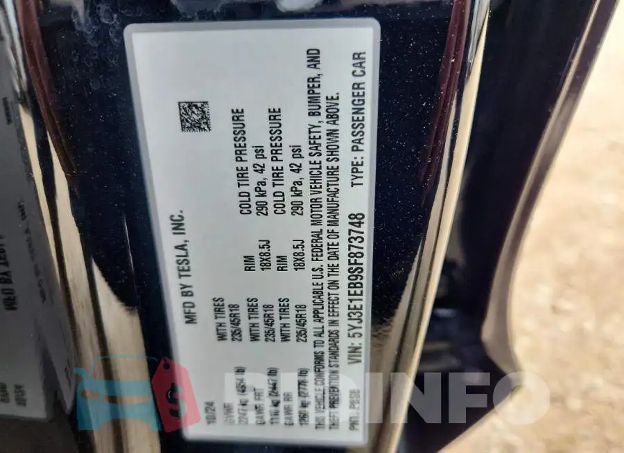 5YJ3E1EB9SF873748 Photo# 12