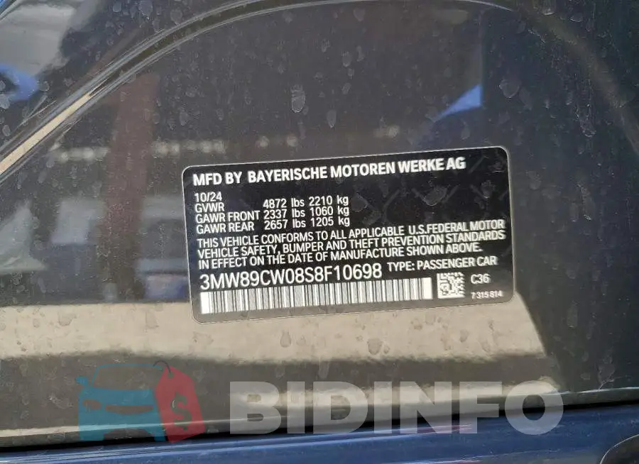 3MW89CW08S8F10698 Photo# 12