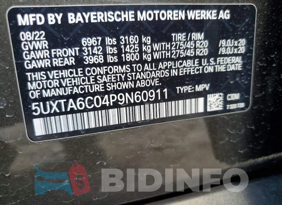 5UXTA6C04P9N60911 Photo# 14