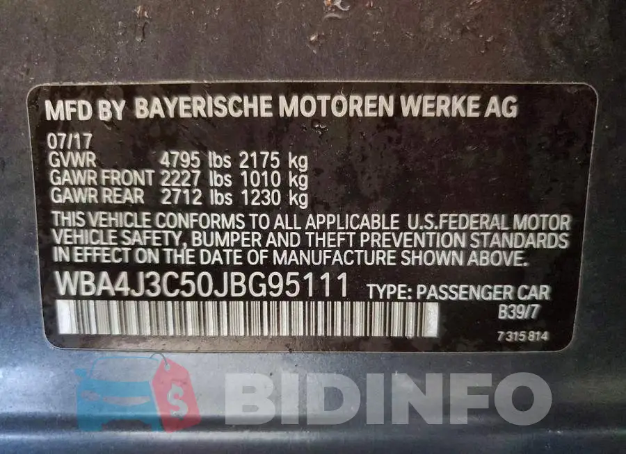WBA4J3C50JBG95111 Photo# 12