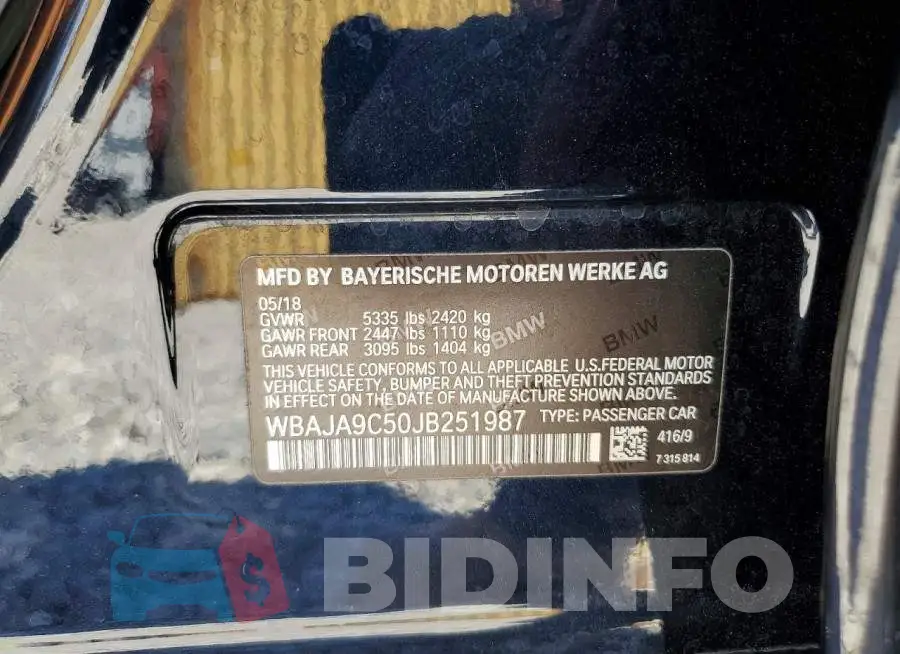 WBAJA9C50JB251987 Photo# 13