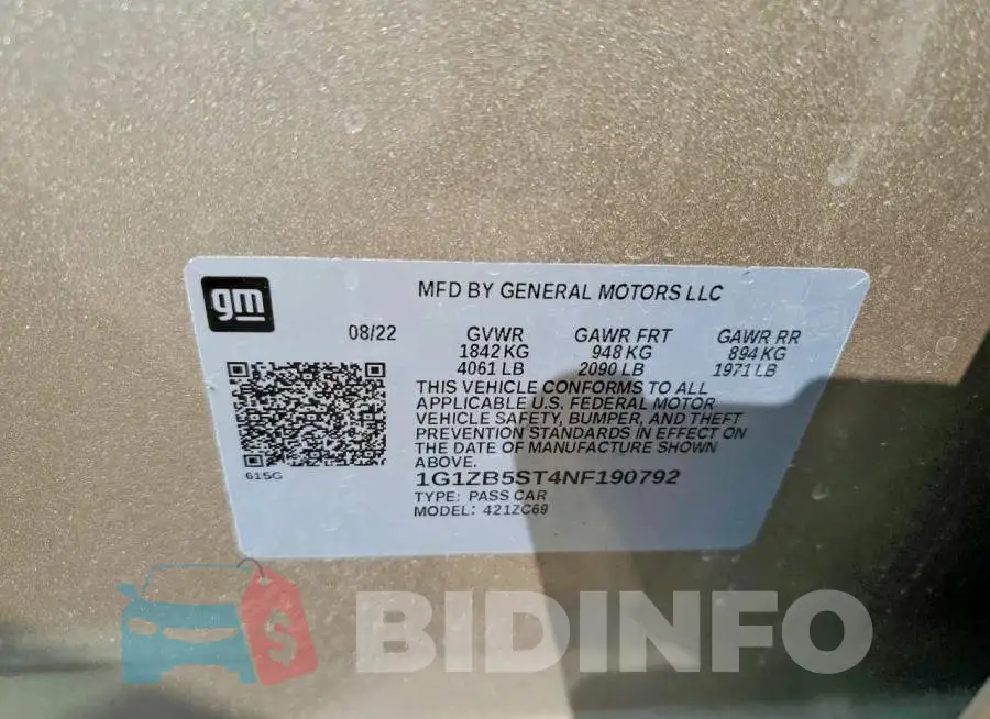 1G1ZB5ST4NF190792 Photo# 12