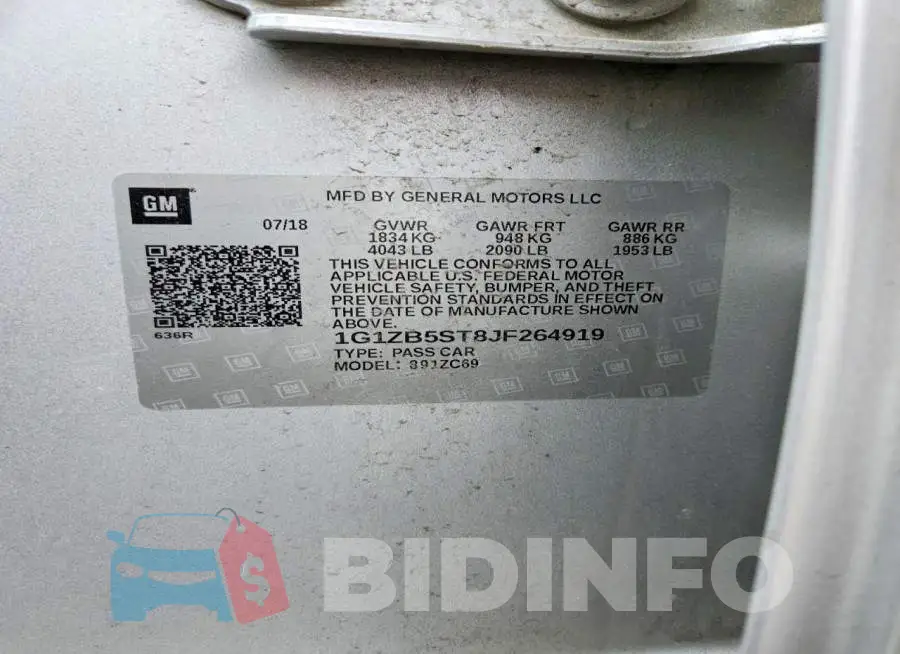 1G1ZB5ST8JF264919 Photo# 13