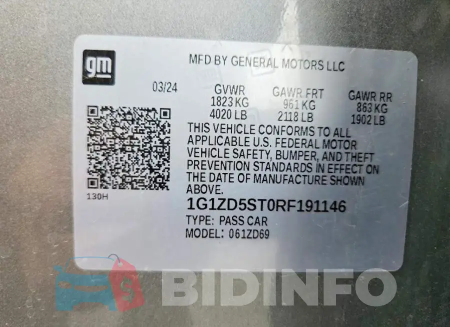 1G1ZD5ST0RF191146 Photo# 12